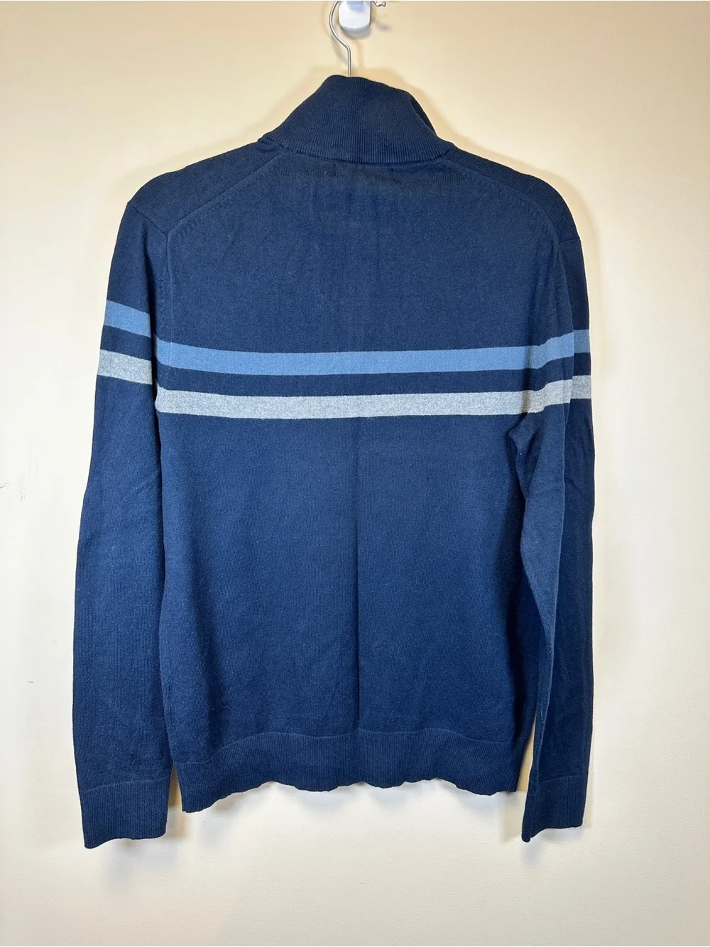 Banana Republic Men’s Medium Cotton Cashmere Silk Blend Quarter Zip Sweater